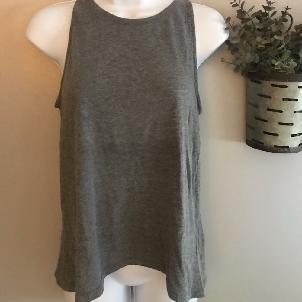 EUC Heather grey racerback solid shift tank